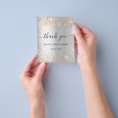 Vrijgezellenfeest zilver goudbudget dank je credit flyer (Hand)