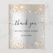 Vrijgezellenfeest zilver goudbudget dank je credit flyer (Voorkant)