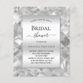 Vrijgezellenfeest zilver - moderne uitnodiging tot flyer (Voorkant)