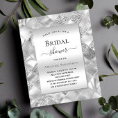 Vrijgezellenfeest zilver - moderne uitnodiging tot flyer