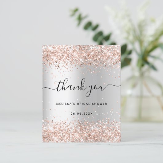 Vrijgezellenfeest zilver roos budget dank u uw kaa (Staand voorkant)