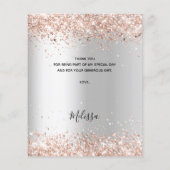 Vrijgezellenfeest zilver roos budget dank u uw kaa flyer (Achterkant)