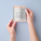 Vrijgezellenfeest zilver roos goudbegroting uitnod flyer (Hand)