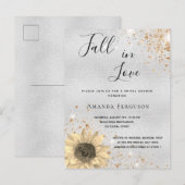 Vrijgezellenfeest zilverbijtende herfst uitnodiging briefkaart (Voorkant / Achterkant)