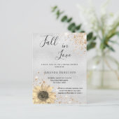 Vrijgezellenfeest zilverbijtende herfst uitnodiging briefkaart (Staand voorkant)