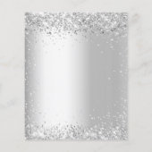 Vrijgezellenfeest zilveren glitter-budget flyer (Achterkant)