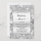 Vrijgezellenfeest zilveren luxe kaart (Voorkant)