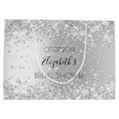 Vrijgezellenfeest zilveren naam groot cadeauzakje (Achterkant)