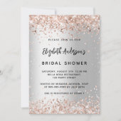 Vrijgezellenfeest zilveren roos goudluxe kaart (Voorkant)