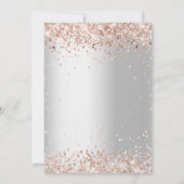 Vrijgezellenfeest zilveren roos goudluxe kaart (Achterkant)