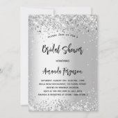 Vrijgezellenfeest zilverglitterelegant kaart (Voorkant)