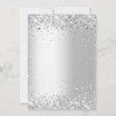 Vrijgezellenfeest zilverglitterelegant kaart (Achterkant)
