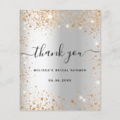 Vrijgezellenfeest zilvergoud bedankkaart (Voorkant)