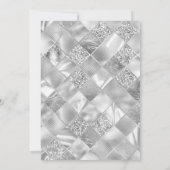 Vrijgezellenfeest zilverkleurige moderne kaart (Achterkant)