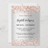 Vrijgezellenfeest zilverkleurige roos kaart (Voorkant)