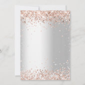 Vrijgezellenfeest zilverkleurige roos kaart (Achterkant)