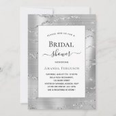 Vrijgezellenfeest zilverwitte elegant kaart (Voorkant)