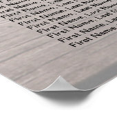 Vrijgezellenfeest Zitkaards Bloemen Lichten Hout Poster (Hoek)