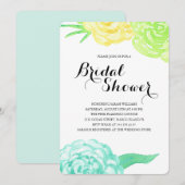 Vrijgezellenfeest zomerbloemen Waterverf Kaart (Voorkant / Achterkant)