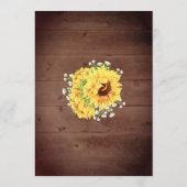 Vrijgezellenfeest Zonnebloem Babys Breath Lights R Kaart (Achterkant)