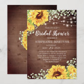 Vrijgezellenfeest Zonnebloem Babys Breath Lights R Kaart (Voorkant / Achterkant)