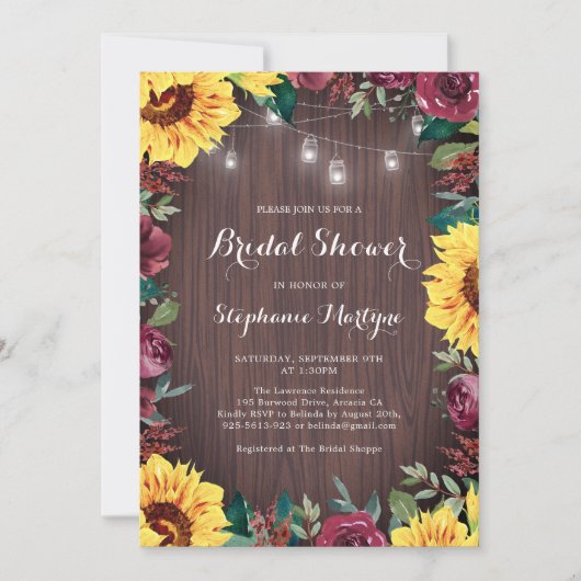 Vrijgezellenfeest Zonnebloem Bourgogne Roos Kaart (Voorkant)