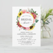 Vrijgezellenfeest Zonnebloem Eucalyptus Bloemkrans Kaart (Staand voorkant)