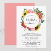 Vrijgezellenfeest Zonnebloem Eucalyptus Bloemkrans Kaart (Voorkant / Achterkant)