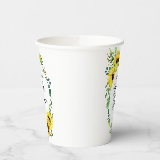 Vrijgezellenfeest Zonnebloem Eucalyptus Florenz. L Papieren Bekers (Links)