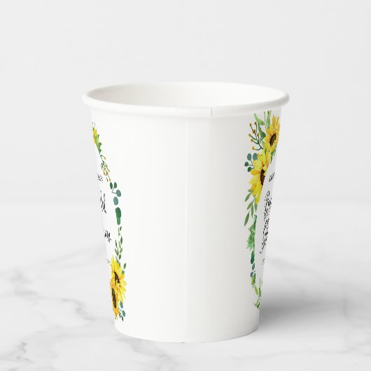 Vrijgezellenfeest Zonnebloem Eucalyptus Florenz. L Papieren Bekers (Rechts)