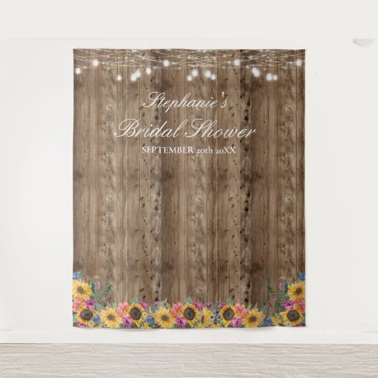 Vrijgezellenfeest Zonnebloem Kaarlichten Wandkleed (Voorkant)