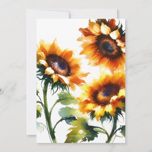  Vrijgezellenfeest Zonnebloem Kaart (Achterkant)