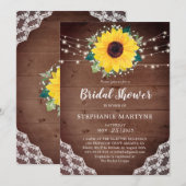 Vrijgezellenfeest Zonnebloem Kant Babys Breath Lig Kaart (Voorkant / Achterkant)