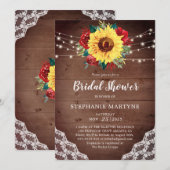 Vrijgezellenfeest Zonnebloem Kant Rode Bloemen Rus Kaart (Voorkant / Achterkant)