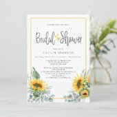 Vrijgezellenfeest zonnebloem met geel hart kaart (Staand voorkant)