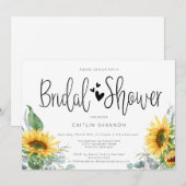 Vrijgezellenfeest zonnebloem met hart kaart (Voorkant / Achterkant)