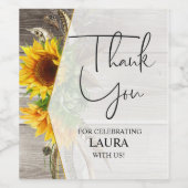 Vrijgezellenfeest, Zonnebloem, PARTIJGUNST Wijn Etiket (Enkel label)