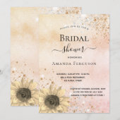 Vrijgezellenfeest Zonnebloem roos goud rustieke gl Kaart (Voorkant / Achterkant)