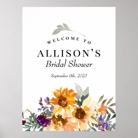 Vrijgezellenfeest Zonnebloem Welkomstteken Poster (Voorkant)