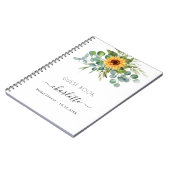 Vrijgezellenfeest zonnebloemen eucalyptus notitieboek (Linkerzijde)