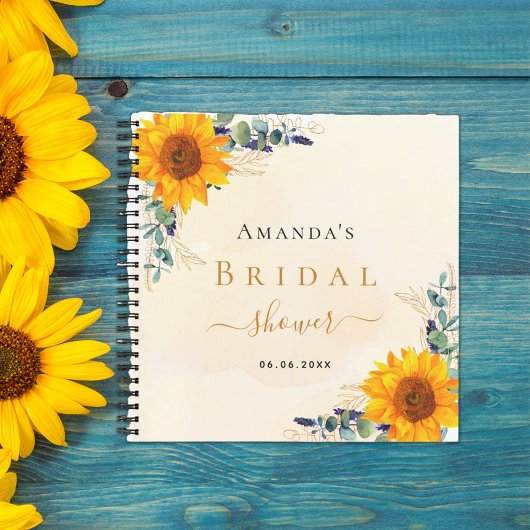 Vrijgezellenfeest zonnebloemen eucalyptus notitieboek