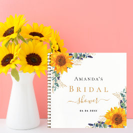 Vrijgezellenfeest zonnebloemen eucalyptus notitieboek