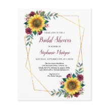 Vrijgezellenfeest zonnebloemen Geometrische begrot