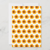 Vrijgezellenfeest zonnebloemen goudgeometrische el kaart (Achterkant)
