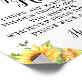 Vrijgezellenfeest zonnebloemen poster (Hoek)