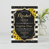 Vrijgezellenfeest - Zonnebloemen Stripes Kaart (Staand voorkant)