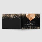 Vrijgezellenfeest zwart goud glitter naam gastenboek (Volledig)
