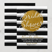 VRIJGEZELLENFEEST Zwart Goud Waterverf Invitation Kaart (Voorkant / Achterkant)