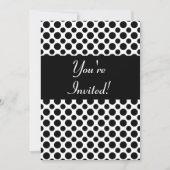 Vrijgezellenfeest Zwart Polka Dots Aangepaste Uitn Kaart (Voorkant)