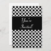 Vrijgezellenfeest Zwart Polka Dots Aangepaste Uitn Kaart (Voorkant / Achterkant)